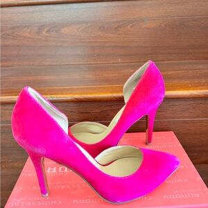 Kristin Cavallari X Chinese Laundry Copertina bright pink suede pumps size 9